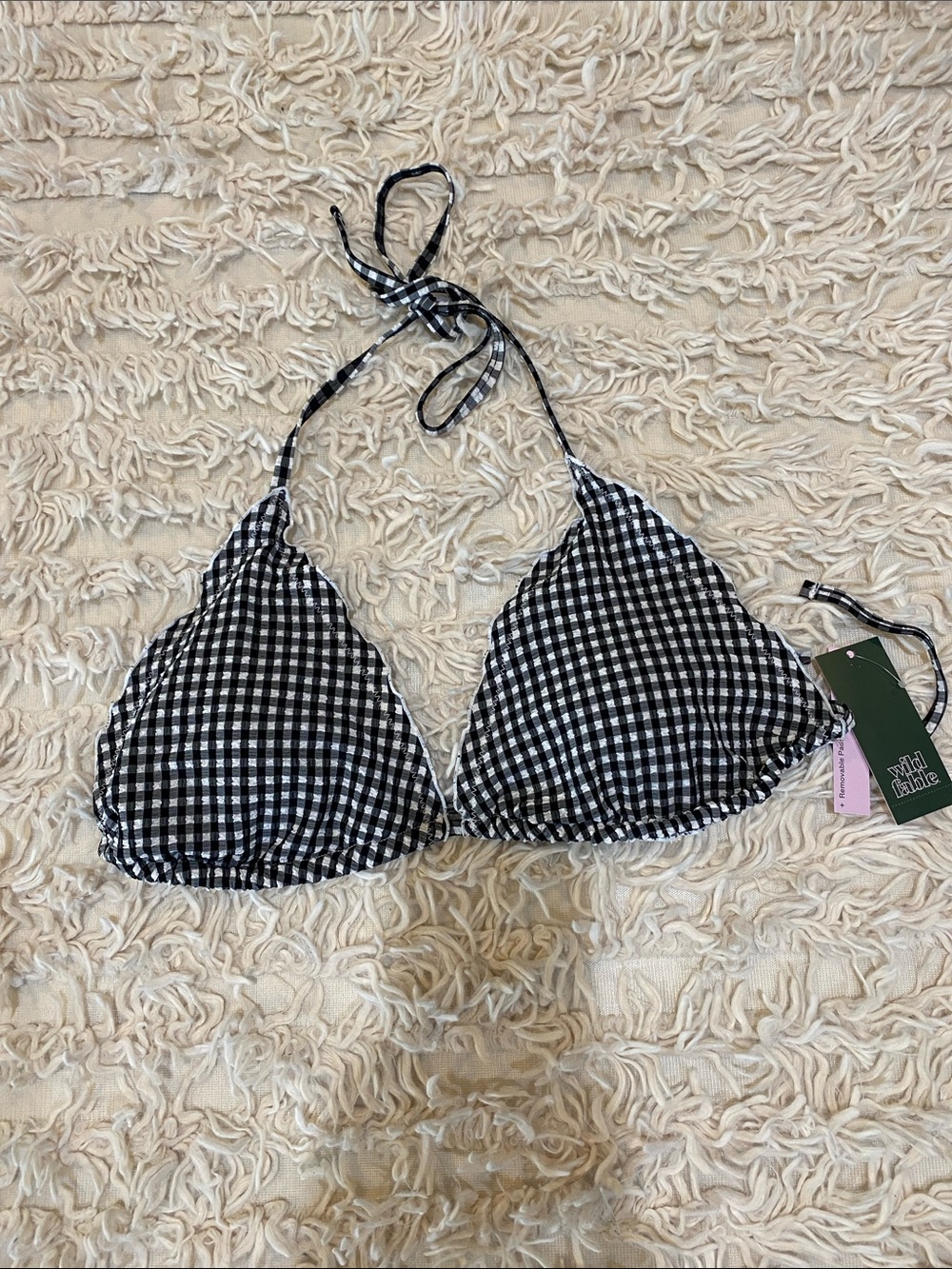 4/$20 NWT wild fable Buffalo plaid gingham bikini top